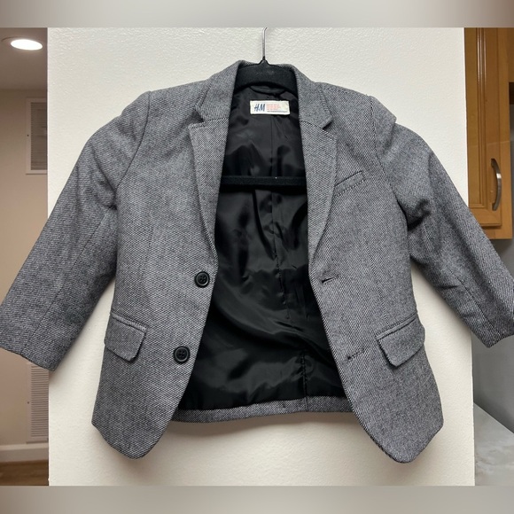 H&M Kids Charcoal Blazer Jacket - Picture 1 of 10